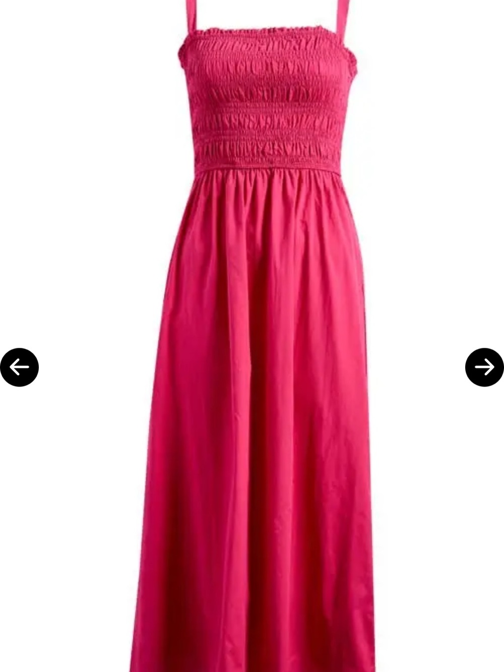 Steve Madden NWT Adriana Pink/Cranberry Smocked Maxi Dress M